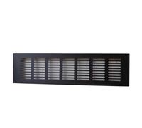 Couvercles d'aération en aluminium, rectangulaire, noir, avec vis de montage, plusieurs tailles