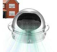 Couvercles d'aération muraux - Grille de soffite en maille intégrée, déflecteur d'exclusion amélioré contre les insectes, port externe rond résistant rongeurs, unité d'installation intégrée réglab