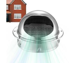 Couvercles d'aération muraux - Grille de soffite en maille intégrée, déflecteur d'exclusion amélioré contre les insectes, port externe rond résistant rongeurs, unité d'installation intégrée réglab