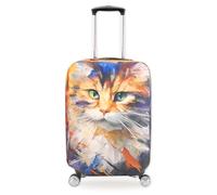 Couvercles de bagages,couvercle de valise personnalisée,protecteur de valise de élastique, protecteur de cas de chariot de voyage,couvercles de stockage de bagages anti-rayures(S(19-21pouces),Style 1