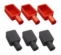 Couvercles de bornes de batterie rouges et noirs, identification facile pour une installation correcte