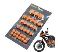 Couvercles de boulons décoratifs - bouchon à vis de moto, kit d'écrou de couleur | pour le style pour pneus à moteur, 30 pièces réglées pour la personnalisation du vélo et l'amélioration