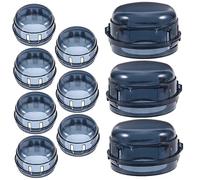 Couvercles de Boutons de Cuisinière à Gaz, Lot de 10, PC Noir | Verrou de Sécurité Garçon et Filles pour Four, Réutilisable et Simple à Utiliser, pour Foyer Garçon et Filles et Bébé