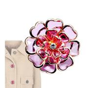 Couvercles De Boutons Fleur Pour Femmes - Décoration Vestimentaire Vintage DIY en Métal en Forme de Fleur - Couvercle Bouton Amovible à Clip Style Bijou pour Chemisier Femme - pour Grand-mère, Femme,