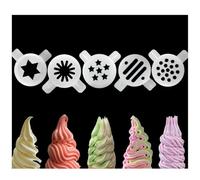 Couvercles de buse en forme de crème glacée, diamètre intérieur de 29mm, 5 Types, bouchons de modélisation magique, pièce de rechange de remplacement for Machines à crème glacée molle