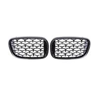 couvercles de calandre Calandre Calandres Avant de Course pour BMW Série 7 G11 G12 2015-2019 740i 750i, calandres supérieures à Double lamelles chromées(Diamond-Glossy Black)