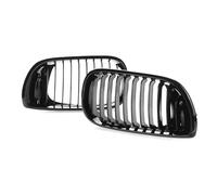 couvercles de calandre Calandre Convient pour BMW Série 3 E46 Berline 4 Portes 320i 350i 2002-2005 Pare-Chocs Avant Racing 1 Paire de calandres à lamelles Simples(Glossy Black)