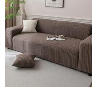 Couvercles de canapé Extensible lavables - Soft à 360 ° Couvercle de canapé de canapé à Couvert Complet à 360 ° Coffee Four-Seater (235cm-300cm/92.5in-118.1in)