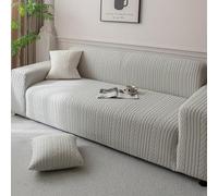 Couvercles de canapé Extensible lavables - Soft à 360 ° Couvercle de canapé de canapé à Couvert Complet à 360 ° Grey Double Seat (145cm-185cm/57in-72.8in)