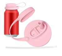 Couvercles de canette de soda avec paille - Joint réutilisable, étanche et anti-poussière pour boissons, eau, bière, boissons, congélateur, garde-manger