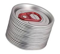 Couvercles de canettes en aluminium, 20 pièces, avec languette de traction à entrée complète, construits pour bocaux à large bouche et porte-boissons, couvercles de canettes à dessus éclaté
