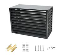 Couvercles de Climatisation en Métal pour Mur Extérieur, Couvercle de Climatiseur Externe en Aluminium, Grille de Protection de Climatisation, Cage de Climatiseur, Facile à Assembler (Color : Gris,