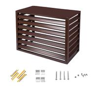 Couvercles de Climatisation en Métal pour Mur Extérieur, Couvercle de Climatiseur Externe en Aluminium, Grille de Protection de Climatisation, Cage de Climatiseur, Facile à Assembler (Color : Brown,