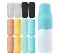 Couvercles de contenants de voyage étanches, sac de toilette étanche pour bagages, outils de bouteille de voyage étanche en silicone, convenant à la plupart des tailles de bouteilles, accessoires de v