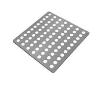 Couvercles De Drain en Acier Inoxydable, Protections Carrées for Drain De Douche avec Évidement Régulier, Protection De Drain, Couvercle Tourbillonnant(9.8x9.8cm)