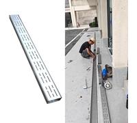 Couvercles De Drain Extérieur 3,5x3 4x4 5x3 5x5 6x4 7x5 8x4 10x5 15x5 Cm Drain à Canal De Freh, Système De Drainage Treh en Acier Inoxydable 304 pour Cour, Goutt, W8cmxH4cm(3 1/8" x1 5/8")