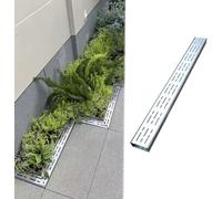 Couvercles De Drain Système De Drainage De Tranchée Robuste pour La Cour, Canal De Drainage Extérieur avec Grille Amovible en Acier Inoxydable, Crépine De Drain, W10cmxH5cm(4"x2")