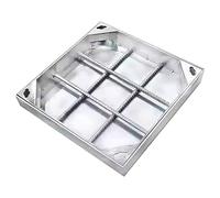 Couvercles de Fosse septique Invisibles, Cadre et Couvercle soudés Robustes, couvercles de Regard extérieurs en Acier Inoxydable Robustes for terrasse, Jardin, Garage, autoroute(29.5x37.4in(75x95cm))