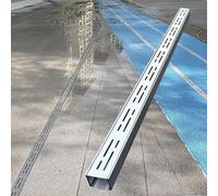 Couvercles de grille for drains Drain à canal étroit de 1,2 m de longueur for patio, jardin, cour, salle de bain et route de rue, système de drainage de tranchée en acier inoxydable(6 Pcs,WxH7x5cm)