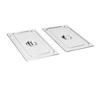Couvercles de plateau 2 pcs GN 1/1 Acier inoxydable vidaXL