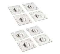 Couvercles de plateau 8 pcs GN 1/6 Acier inoxydable vidaXL