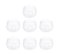 Couvercles de Poêle à Gaz 7 Pièces en Pp, Protection Sécurité | Ouverture Facile pour Adultes, pour Bouton de Four et Barbecue Extérieur, Blanc, Usage la Cuisine Maison