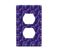 Couvercles de prise de courant duplex, plaques murales de taille standard 1 bande, Cyber Lion Cool Print Outlet Covers Wall Plate, Couvercle de prise électrique décoratif