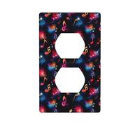 Couvercles de prise de courant duplex, plaques murales de taille standard 1 bande, notes arc-en-ciel, plaque murale, couvercle de prise électrique décoratif