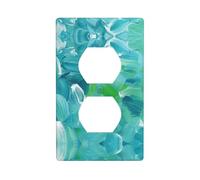 Couvercles de prise électrique à texture peinture à l'huile bleue, taille standard, 11,4 x 7 cm, thermoplastique en polycarbonate incassable