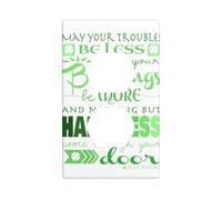 Couvercles de prise électrique Irish Blessing St Patrick, taille standard, 11,4 x 7 cm, thermoplastique en polycarbonate incassable
