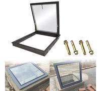 Couvercles de puits de lumière Extra Larges, fenêtre de Toit ouvrante à 80° avec Joint d'étanchéité Silencieux, fenêtre de Toit étanche pour véranda et toits Plats et voûtés (60 x 100 cm / 2