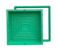 Couvercles de regard invisibles personnalisés pour pelouse et jardin Couvercle de fosse septique décoratif de 400 mm avec cadre Conception de dessus en herbe pour l'esthétique et la fonction