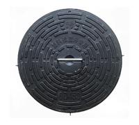 Couvercles de regards composites circulaires, couvercles moulés par injection plastique,résistants au froid intense,adaptés aux rues,routes,parcs(12.4in/31.5cm)