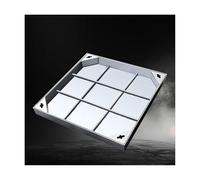 Couvercles de regards, Couvercle de fosse septique carré avec base, porteur stable, durable, renforcé des barres d'acier(60 * 60 * 5cm/23.6 * 23.6 * 1.96in)