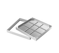 Couvercles de regards, Couvercle de fosse septique carré avec base, résistant à l'usure et durable, forte capacité charge(80 * 80 * 8cm/31.4 * 31.4 * 3.14in)