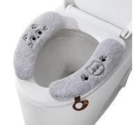 Couvercles De Toilette Pour Salle De Bain | 1 Paire Douce Chaude Lavable Adhésive - Coussin Moelleux Chaud Pour Siège De Toilette,Personnes Âgées Adultes Confort Maison Voyage Hiver Froid