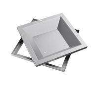 Couvercles De Trou D'égout Encastrés Dans Les Égouts, Et Cadres En Acier Inoxydable For Cours, Inspection Robuste Durable For Pelouses Fosses Septiques(23.6in (60cm))