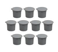 Couvercles de trous de clôture de sécurité pour piscine, 10 pièces de protection de prise de terre de terrasse, couvercles de trous de taille moyenne avec matériau plastique durable, plate-forme de