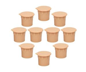 Couvercles de trous de clôture de sécurité pour piscine, 10 pièces de protection de prise de terre de terrasse, couvercles de trous de taille moyenne avec matériau plastique durable, plate-forme de