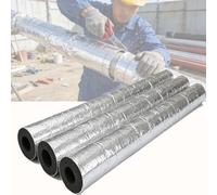 Couvercles de tubes creux, en mousse papier d'aluminium, coussinets d'isolation tuyaux for la protection des coins et bords, manchons souple(ID114.0mmxT20mmx0.95m)