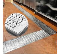 Couvercles de vidange antidérapants en acier inoxydable, grilles robustes personnalisables pour une sécurité et une durabilité accrues dans les allées, piscines et diverses applications extérieures