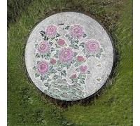 Couvercles décoratifs pour fosses septiques, couvercle de fosse septique pour allée (armature et finition grès), couvercle de regard de visite rond et antidérapant (capacité 10 tonnes)(E)