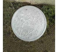 Couvercles décoratifs pour fosses septiques, couvercle de fosse septique pour allée (armature et finition grès), couvercle de regard de visite rond et antidérapant (capacité 10 tonnes)(C)