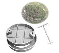 Couvercles d'inspection cachés en Acier Inoxydable 30-90 cm, couvercles et Cadres de Regards Ronds pour Usage extérieur - Couvercle d'égout Durable pour pelouses, patios, Jardins, écoles, ce