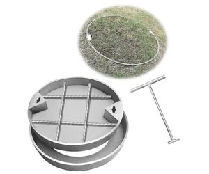 Couvercles d'inspection cachés en Acier Inoxydable 30-90 cm, couvercles et Cadres de Regards Ronds pour Usage extérieur - Couvercle d'égout Durable pour pelouses, patios, Jardins, écoles, ce