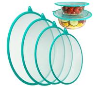Couvercles en silicone stockage alimentaire | 4 pièces élastiques résistantes à chaleur et au micro-ondes | Couvercles Extensibles pour Bols | pour Micro-ondes, Réfrigérateur, Tasses, Casseroles et