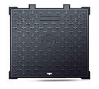 Couvercles et cadres de regards encastrés, Couvercle de trou d'homme carré en fer encastré avec cadre, couvercle fosse septique Durable(60x60cm)