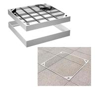 Couvercles et cadres de regards encastrés, Couverture invisible de chambre d'inspection d'égout conception Durabled(900x900mm/35.4x35.4in)