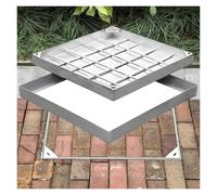 Couvercles et cadres de regards encastrés, La chambre d'inspection d'égout de conception invisible a scellé la couverture interne enfoncée trou d'homme(400x400mm/15.7x15.7in)