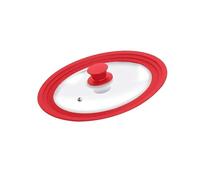 Couvercles Multifonctionnels Adaptables for Poêles, Couvercles En Verre De Silicone, Capuchons De Protection Ronds for Poêle, Accessoires De Cuisine, 16-22-28-32cm(Red 28-30-32cm)